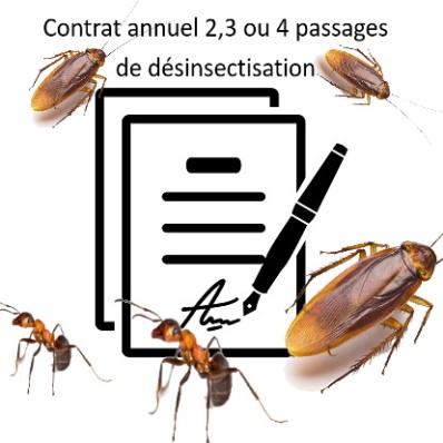 contrat annuel pour 2,3 ou 4 passages de désinsectisation
