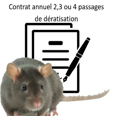 Contrat annuel pour 2, 3 ou 4 passages de dératisation